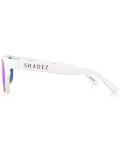 Детски слънчеви очила Shadez - От 3 до 7 години, бели с лилави стъкла - 3t