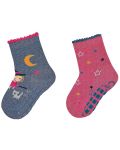 Детски чорапи с бутончета Sterntaler - За момиче 2 чифта, 21/22, 18-24 месеца - 1t