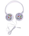Детски слушалки с микрофон I-Total - Unicorn Collection 11107, бели - 1t