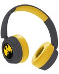 Детски слушалки OTL Technologies - Batman Gotham City, безжични, черни/ жълти - 3t