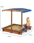 Детски дървен пясъчник Smart Baby - С навес - 4t