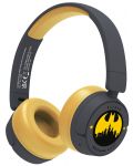 Детски слушалки OTL Technologies - Batman Gotham City, безжични, черни/ жълти - 1t
