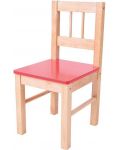 Детски дървен стол Bigjigs, червен - 1t