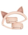 Детски слушалки BuddyPhones - PlayEars+ CAT, безжични, бежови - 4t