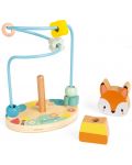 Детска играчка Janod - Спирала с мъниста, лисица Pure - 2t