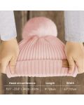 Детска зимна шапка с помпон KeaBabies - 6-36 месеца, розова, 2 броя - 4t