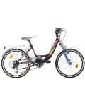 Детски велосипед със скорости SPRINT - Starlet, 20", 310 mm, лилав - 1t