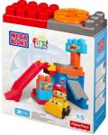 Детски строител Fisher Price Mega Bloks - Въртящият се гараж - 1t