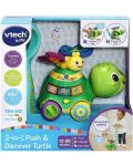 Детска играчка Vtceh - Интерактивна костенурка за дърпане, 2 в 1 (на английски език) - 1t