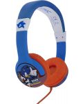 Детски слушалки OTL Technologies - Sonic, сини/червени - 2t
