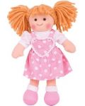 Детска играчка Bigjigs - Мека кукла Руби, 25 cm - 1t