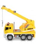 Детска играчка Moni Toys - Камион с кран и кука, жълт, 1:12 - 3t