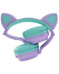Детски слушалки PowerLocus - Buddy Ears, безжични, лилави - 3t