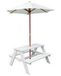 Детска дървена маса за пикник с чадър Ginger Home - 1t