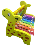 Детски дървен комплект Raya Toys - Ксилофон и сметало - 2t