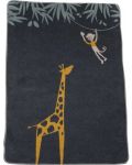 Детско одеяло David Fussenegger - Maja, 75 х 100 cm,  Жираф и маймунка, сиво - 1t