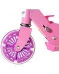 Детска тротинетка Mesuca - Сгъваема със светещи колела, розова - 3t
