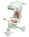 Детска триколка 2 в 1 Caretero Toyz - Faro, зелена - 1t