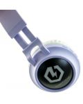 Детски слушалки PowerLocus - Buddy Ears, безжични, лилави/бели - 3t