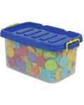 Детска низанка Bigjigs  - С цветни копчета и макари, в кутия - 2t