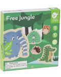 Детска игра за нанизване Classic World - Животни от джунглата - 1t