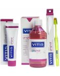 Dentaid Vitis Комплект Gingival - Вода за уста и Паста, 500 + 100 ml + Четка, асортимент - 5t