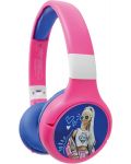 Детски слушалки Lexibook - Barbie HPBT010BB, безжични, сини - 2t
