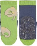 Детски чорапи със силиконова подметка Sterntaler - С хамелеон, 17/18 размер, 6-12 месеца - 2t