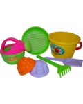Детски плажен комплект Polesie Toys - Seal, 7 части, асортимент - 2t