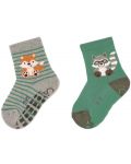 Детски чорапи със силиконови бутончета Sterntaler - 17/18 размер, 6-12 месеца, 2 чифта - 4t