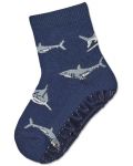 Чорапи със силиконова подметка Sterntaler - С акули, 17/18 размер, 6-12 месеца, 2 чифта - 3t