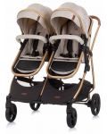 Детска количка за близнаци Chipolino - Дуо Смарт, пясък - 6t