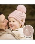 Детска зимна шапка с помпон KeaBabies - 6-36 месеца, розова, 2 броя - 5t