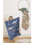 Детско одеяло David Fussenegger - Juwel, Динозаври, 70 х 90 cm, синьо - 3t