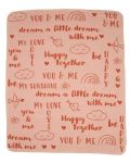 Детско одеяло David Fussenegger - Juwel, Sketchnotes, 70 х 90 cm, розово - 1t