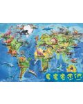 Детски пъзел Educa от 150 части - Карта на света с динозаврите - 2t