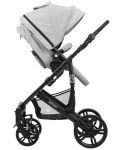 Детска количка 3 в 1 KikkaBoo Beloved - Светлосива, с кош за количка и столче за кола - 5t