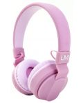 Детски слушалки PowerLocus - Louise&Mann 3, безжични, розови - 1t