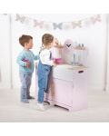 Детска дървена кухня Bigjigs - Розова - 2t