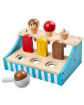 Детска играчка Bigjigs - Дървена стойка със сладолед - 1t