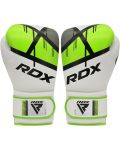 Детски боксови ръкавици RDX - J7, 6 oz, бели/зелени - 4t