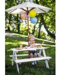 Детска дървена маса за пикник с чадър Ginger Home - 8t