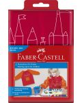 Детска престилка за рисуване Faber-Castell - Червена - 2t