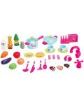 Детска кухня Raya Toys - Със светлини и звуци, розова - 4t