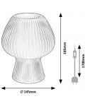Декоративна лампа Rabalux - Vinelle 74024, E14, 1x60W, стъкло с димен цвят - 6t