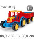 Детска играчка - Трактор с ремарке-Гигант - 1t
