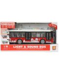 Детска играчка City Service - Градски автобус, със звук и светлина, 1:16 - 2t