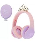 Детски слушалки PowerLocus - P2 Princess, безжични, розови - 1t