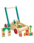 Детски дървен уолкър Tender Leaf Toys - С цветни блокчета - 2t