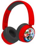 Детски слушалки OTL Technologies - Mario Kart, безжични, червени - 1t
